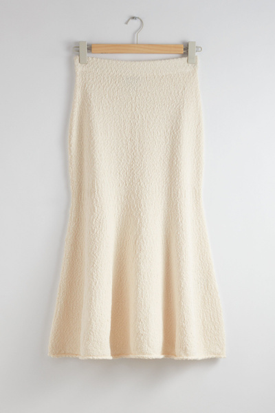Textured Midi Skirt