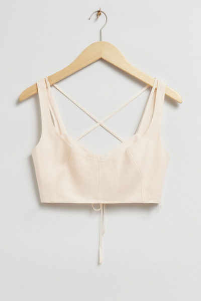 Double-Layer Bustier Top