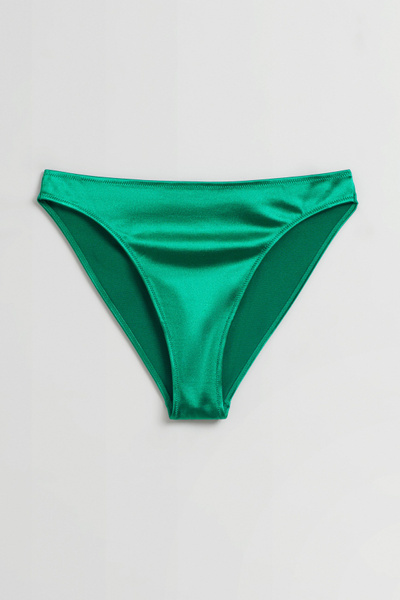 Shiny High Waist Bikini Briefs