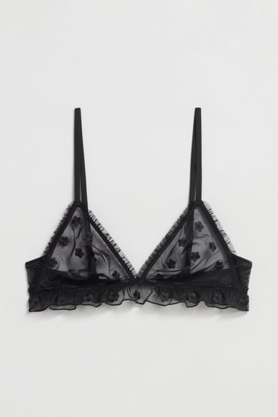 Frilled Sheer Soft Bra