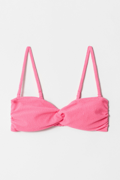 Textured Bandeau Bikini Top