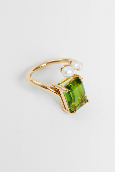 Emerald Mother of Pearl Ring