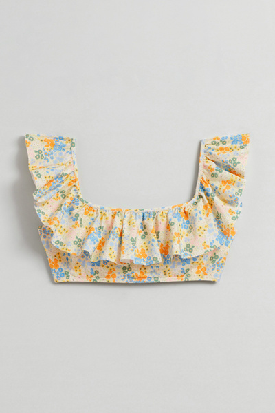 Frill Bandeau Bikini Top