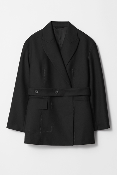 Belted Wool Blazer