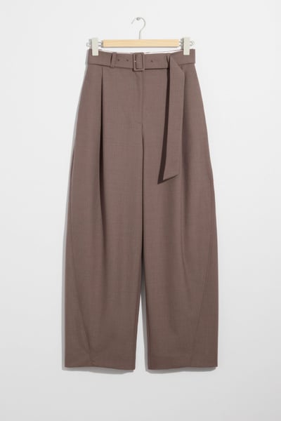 Tailored Barrel-Leg Trousers