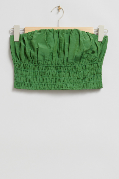 Smocked Gathered Tube Top