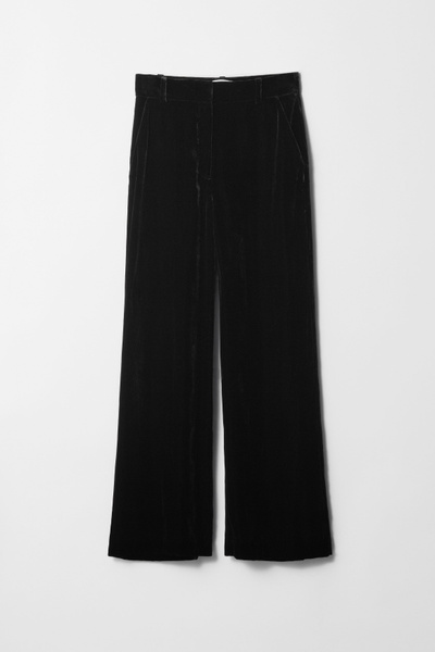 Straight-Leg Velvet Trousers