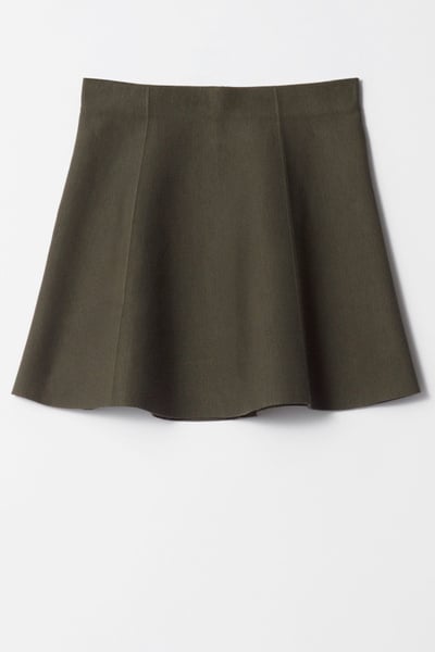 Flared Double-Knit Skirt