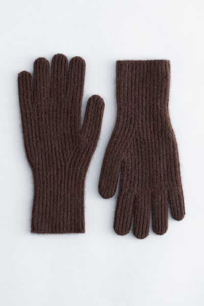 Ribbed Cashmere Gloves