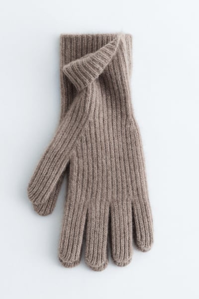 Ribbed Cashmere Gloves
