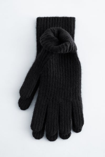 Ribbed Cashmere Gloves