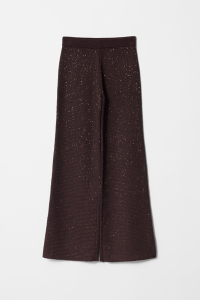Glitter Knitted Flared Trousers