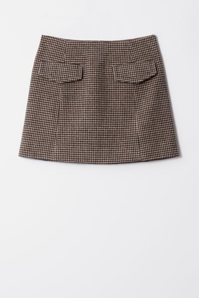 Flap-Pocket Mini Skirt