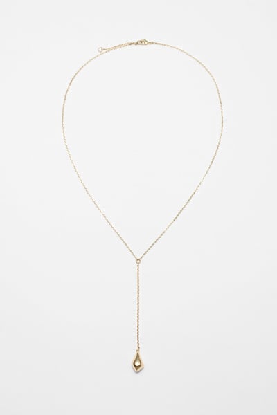 Sculpted Pebble Pendant Necklace