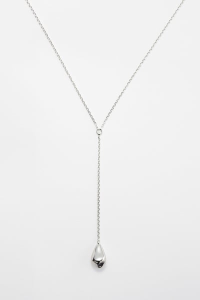 Sculpted Pebble Pendant Necklace