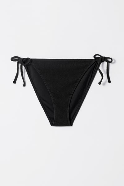 Textured Tie-Detail Bikini Briefs