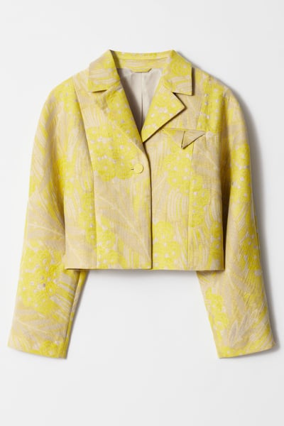 Cropped Jacquard Jacket