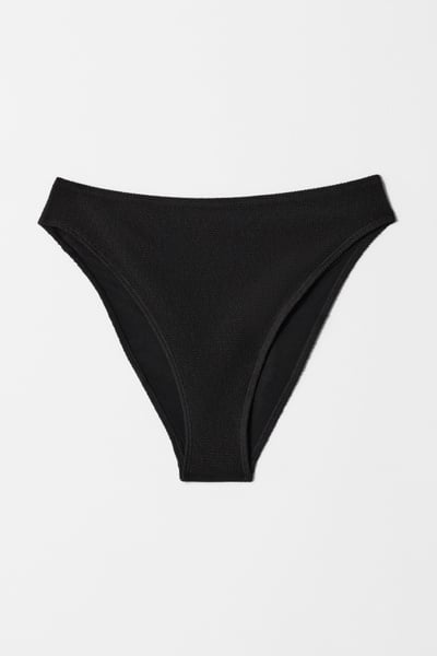 Textured High-Waist Bikini Briefs