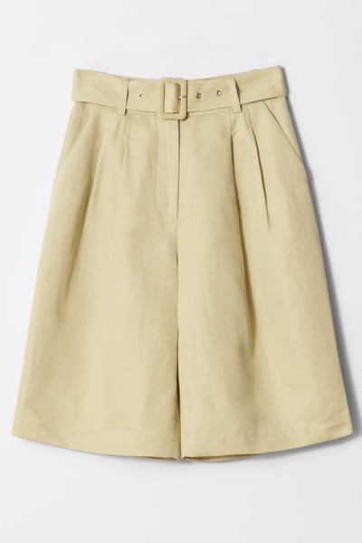 Pleated Bermuda Shorts