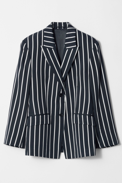 Tailored Wide-Shoulder Blazer