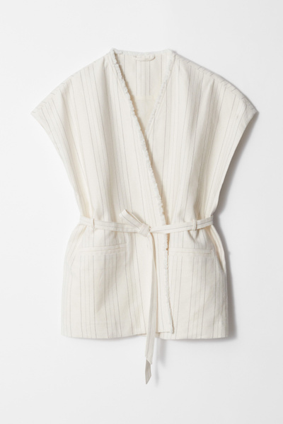 Raw-Edge Wrap Waistcoat