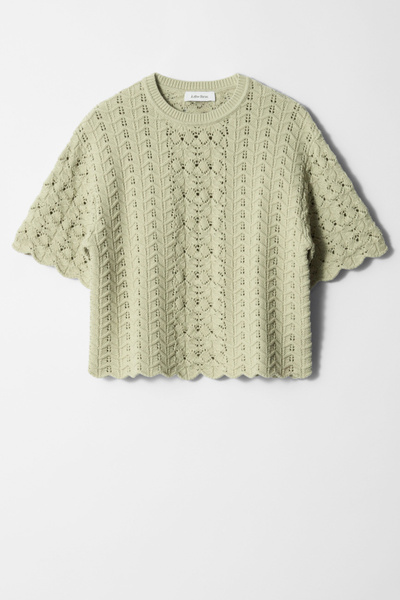 Pointelle-Knit T-Shirt