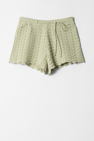 Pointelle-Knit Shorts