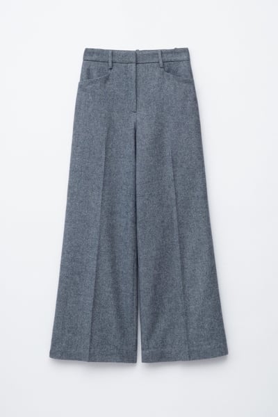 Tailored Wool-Blend Trousers