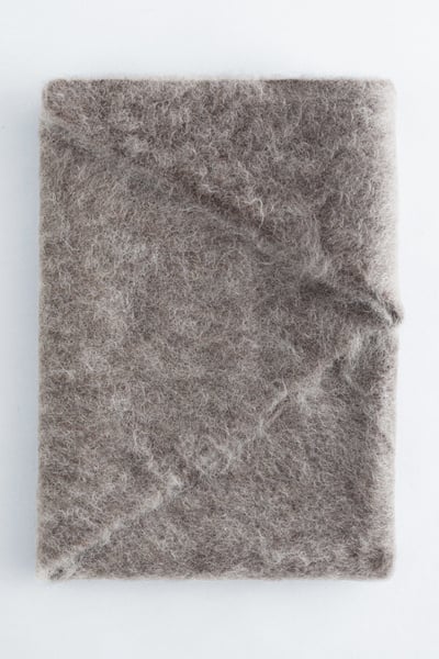 Mohair-Blend Brushed Triangle Scarf