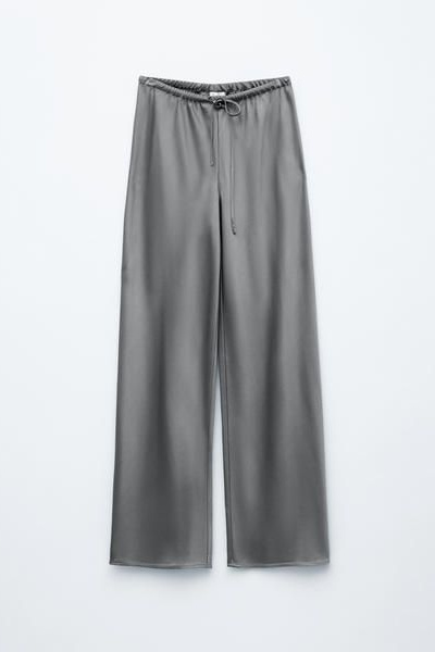 Drawstring Satin Trousers