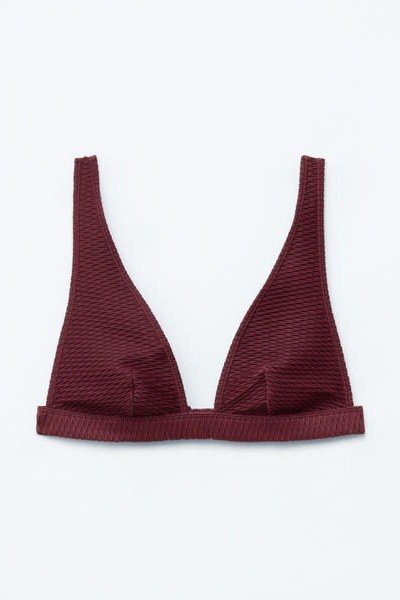 Textured Triangle Bikini Top