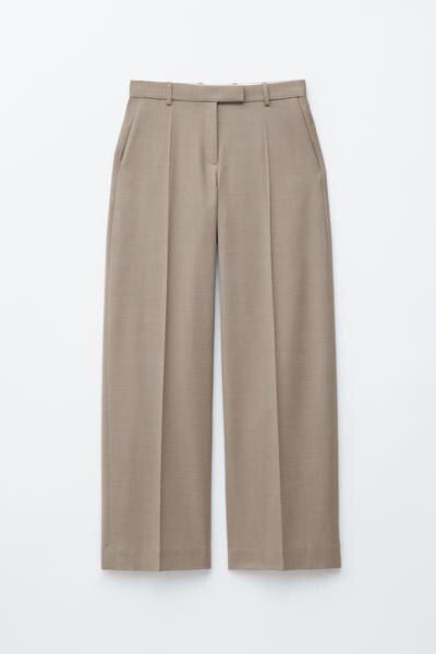 Merino Wool Press-Crease Trousers