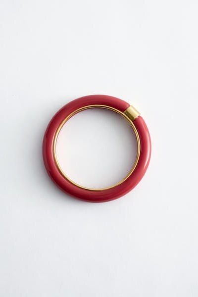 Contrast Metal Resin Bangle