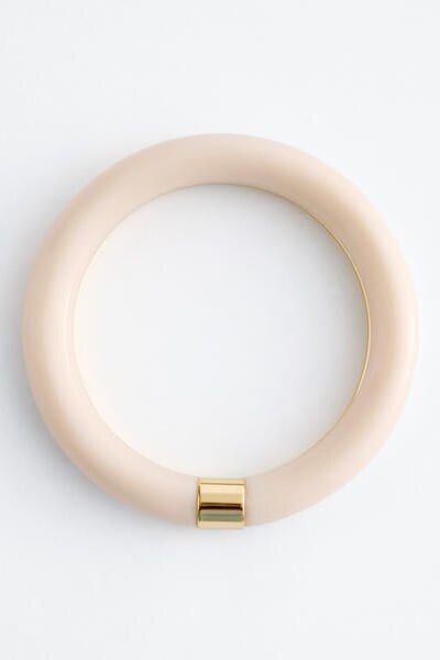 Contrast Metal Resin Bangle