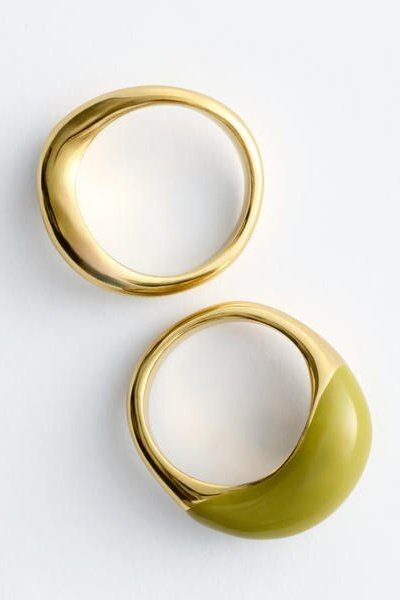 Sculptural 2-Pack Ring Set