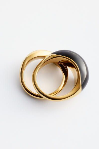 Sculptural 2-Pack Ring Set
