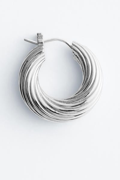 Fluted Hoop Earrings