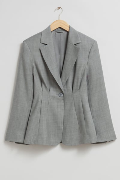 Pleated Blazer