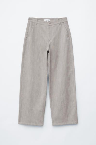 Wide-Leg Wool Trousers