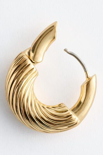 Ridged Hoop Earrings