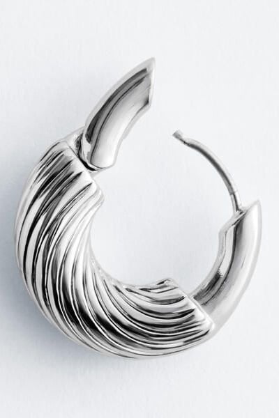 Ridged Hoop Earrings