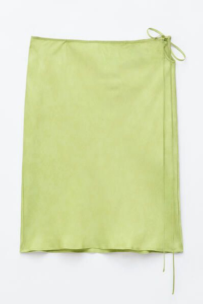 Satin Knee-Length Slip Skirt