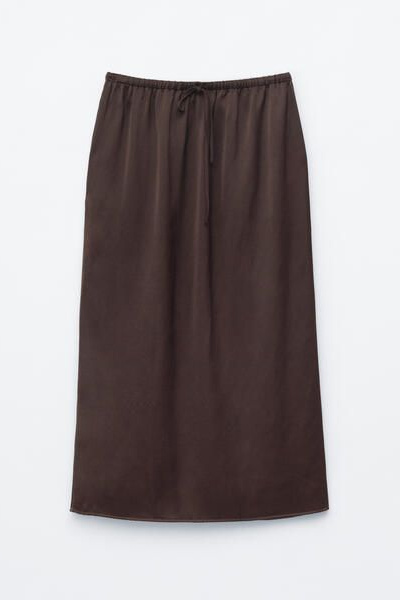 Drawstring Midi Skirt