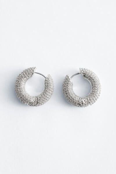 Rhinestone Hoop Earrings