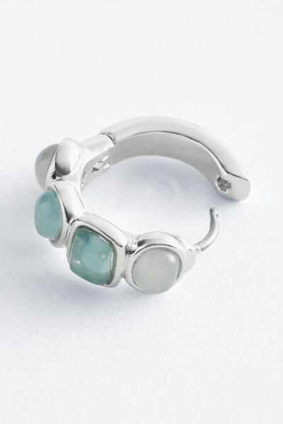 Gemstone Hoop Earrings