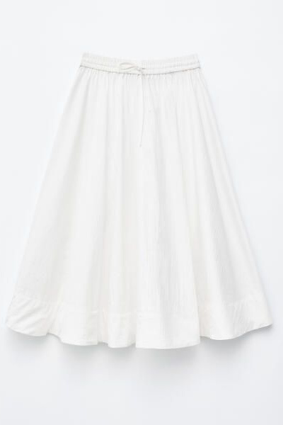 Gathered A-line Maxi Skirt