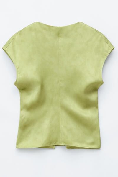 Textured Viscose Sleeveless Top