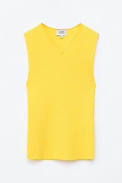 Sleeveless V-Neck Knitted Top - Yellow - & Other Stories US