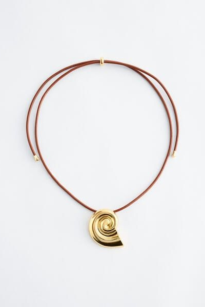 Shell Pendant Cord Necklace
