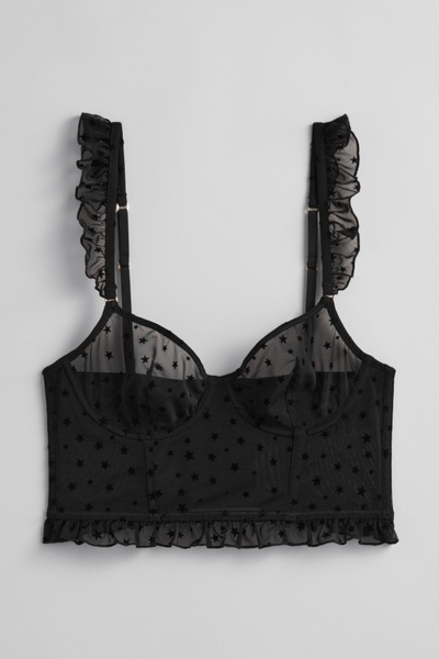 Frilled Star-Motif Bustier